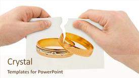  Presentation with wedding rings - Theme having health science - background high tech image background and a light blue colored foreground