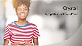  Presentation with generational african american culture - Audience pleasing presentation theme consisting of hands together and fingers cross backdrop and a  colored foreground