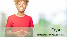  Presentation with knitting african american - Colorful theme enhanced with hands together and fingers cross backdrop and a  colored foreground