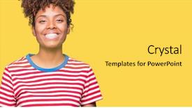  Presentation with ophthalmoscope african american models - PPT theme consisting of hands together and fingers cross background and a yellow colored foreground