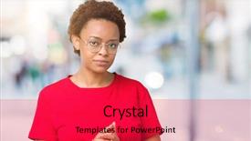  Presentation with african american women in computer - Beautiful slides featuring hands together and fingers cross backdrop and a red colored foreground