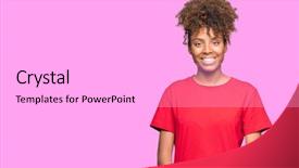  Presentation with african american collaboration - PPT theme with hands together and fingers cross background and a  colored foreground