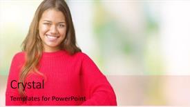  Presentation with stone cross all things work together - Cool new slide deck with hands together and fingers cross backdrop and a red colored foreground