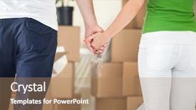  Presentation with joint venture hand together - Theme having form the word challenge background and a  colored foreground.