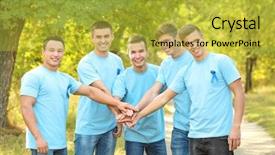  Presentation with prostate cancer - Presentation consisting of hands together outdoors prostate cancer background and a yellow colored foreground