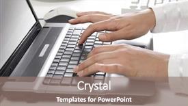  Presentation with black babies hands and feet in black human hands - Slides featuring hands typing on laptop key background and a  colored foreground