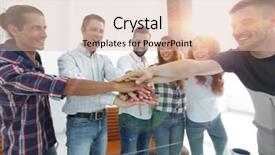  Presentation with design team - Presentation theme consisting of hands unity - closeup the design team shows background and a  colored foreground