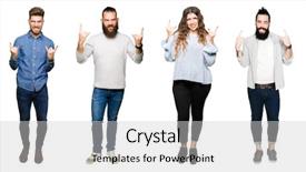  Presentation with people collage - PPT layouts featuring hands up music star heavy background and a light gray colored foreground