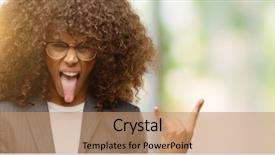  Presentation with star employee - Beautiful slides featuring hands up music star backdrop and a  colored foreground