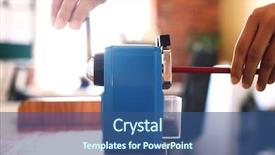  Presentation with blue - Colorful PPT theme enhanced with hands using blue pencil sharpener backdrop and a ocean colored foreground