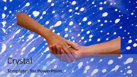  Presentation with wedding ring - Audience pleasing presentation consisting of hands with a blue soapy backdrop and a light blue colored foreground