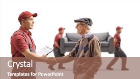  Presentation with charging gun man hands charging - Slides enhanced with hands with a mover movers background and a violet colored foreground