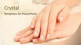  Presentation with helping others two hands woman - Audience pleasing presentation theme consisting of hands with beautiful with pebble backdrop and a  colored foreground