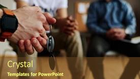  Presentation with depressed - Presentation theme with hands-with-clasped-fingers background and a tawny brown colored foreground