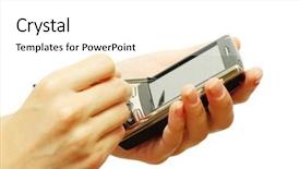  Presentation with communicator - Slides enhanced with phagocytosis - white blood cells background and a gray colored foreground.