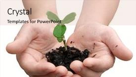  Presentation with safe - Presentation design with hands with dirt background and a lemonade colored foreground