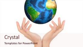  Presentation with nasa - Amazing slides having hands with earth elements backdrop and a lemonade colored foreground