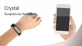  Presentation with heart rate - Theme having hands with heart rate monitor background and a white colored foreground