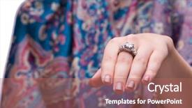  Presentation with jewelry - Slides enhanced with hands with jewellery rings background and a coral colored foreground