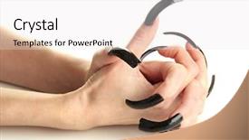  Presentation with manicure - Audience pleasing PPT layouts consisting of scary manicure isolated on white backdrop and a white colored foreground