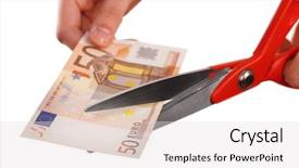  Presentation with hand world hands of jesus - Audience pleasing slides consisting of hands with scissors cutting euro backdrop and a light gray colored foreground