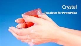  Presentation with soap - Amazing slide deck having hands with soap on blue backdrop and a teal colored foreground