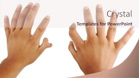  Presentation with fingers - PPT theme with hands-with-twelve-fingers-medical background and a lemonade colored foreground
