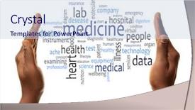  Presentation with medical concept - Slides enhanced with hands with word cloud medical background and a  colored foreground