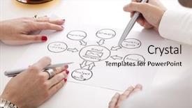  Presentation with schema - Amazing theme having corporate brand - detail of businesspeople hands working backdrop and a light gray colored foreground