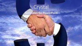  Presentation with handshake - Audience pleasing presentation design consisting of handshake-and-money-sign and a  colored foreground