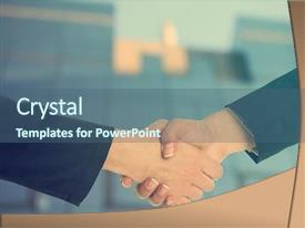 Handshake Handshaking And Blured Building PPT template 18 | CrystalGraphics