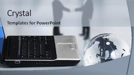  Presentation with merger - Amazing slide deck having handshake of two business backdrop and a light blue colored foreground