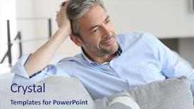  Presentation with uae old man - Colorful presentation design enhanced with handsome 45-year-old man backdrop and a lemonade colored foreground