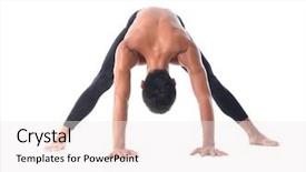  Presentation with mother doing yoga kids - PPT layouts with handsome active man doing yoga background and a sky blue colored foreground