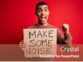 Handsome African American Activist Man PPT template 70 | CrystalGraphics