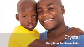  Presentation with young black couples hiking - PPT theme with handsome african american boy parents - close up portrait of young background and a  colored foreground