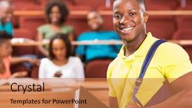  Presentation with lecture hall - Amazing slide deck having brd und ddr - gedaechtniskirche at kudamm in berlin backdrop and a tawny brown colored foreground