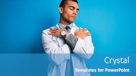  Presentation with self love - Slide deck enhanced with handsome-african-american-doctor-man background and a teal colored foreground