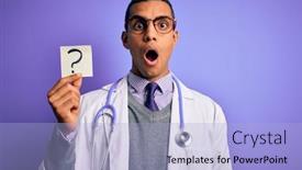  Presentation with doctor african - Presentation with handsome-african-american-doctor-man background and a light blue colored foreground