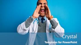  Presentation with african american collaboration - Cool new theme with handsome-african-american-doctor-man backdrop and a teal colored foreground