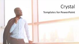  Presentation with african american leadership - Audience pleasing PPT theme consisting of handsome african american lawyer backdrop and a  colored foreground