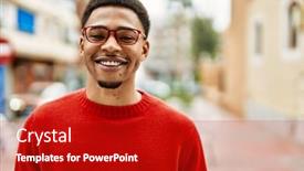  Presentation with outdoors - Slides featuring handsome-african-american-man-outdoors background and a crimson colored foreground