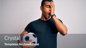  Presentation with face pain - Cool new presentation with handsome-african-american-man-playing backdrop and a navy blue colored foreground