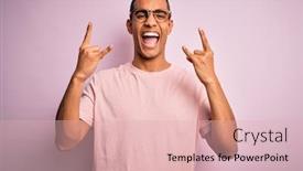  Presentation with rock star - Audience pleasing PPT theme consisting of handsome-african-american-man-wearing backdrop and a lemonade colored foreground