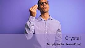  Presentation with italian american - PPT theme consisting of handsome-african-american-man-wearing background and a light blue colored foreground