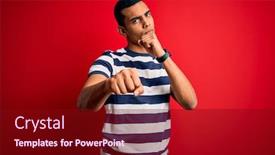  Presentation with violence - Audience pleasing presentation design consisting of handsome-african-american-man-wearing backdrop and a crimson colored foreground