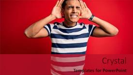  Presentation with deaf - Audience pleasing theme consisting of handsome-african-american-man-wearing backdrop and a crimson colored foreground