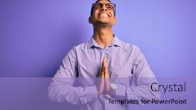  Presentation with praying hands - Theme having handsome-african-american-man-wearing background and a light blue colored foreground