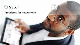  Presentation with african american women in computer - Cool new PPT theme with three different kinds of raw pasta shot from above backdrop and a gold colored foreground