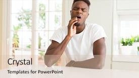  Presentation with african american dental - Cool new PPT theme with handsome african american man backdrop and a soft green colored foreground